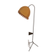 Lampadaire tripode vintage métal noir porte revue et tablette