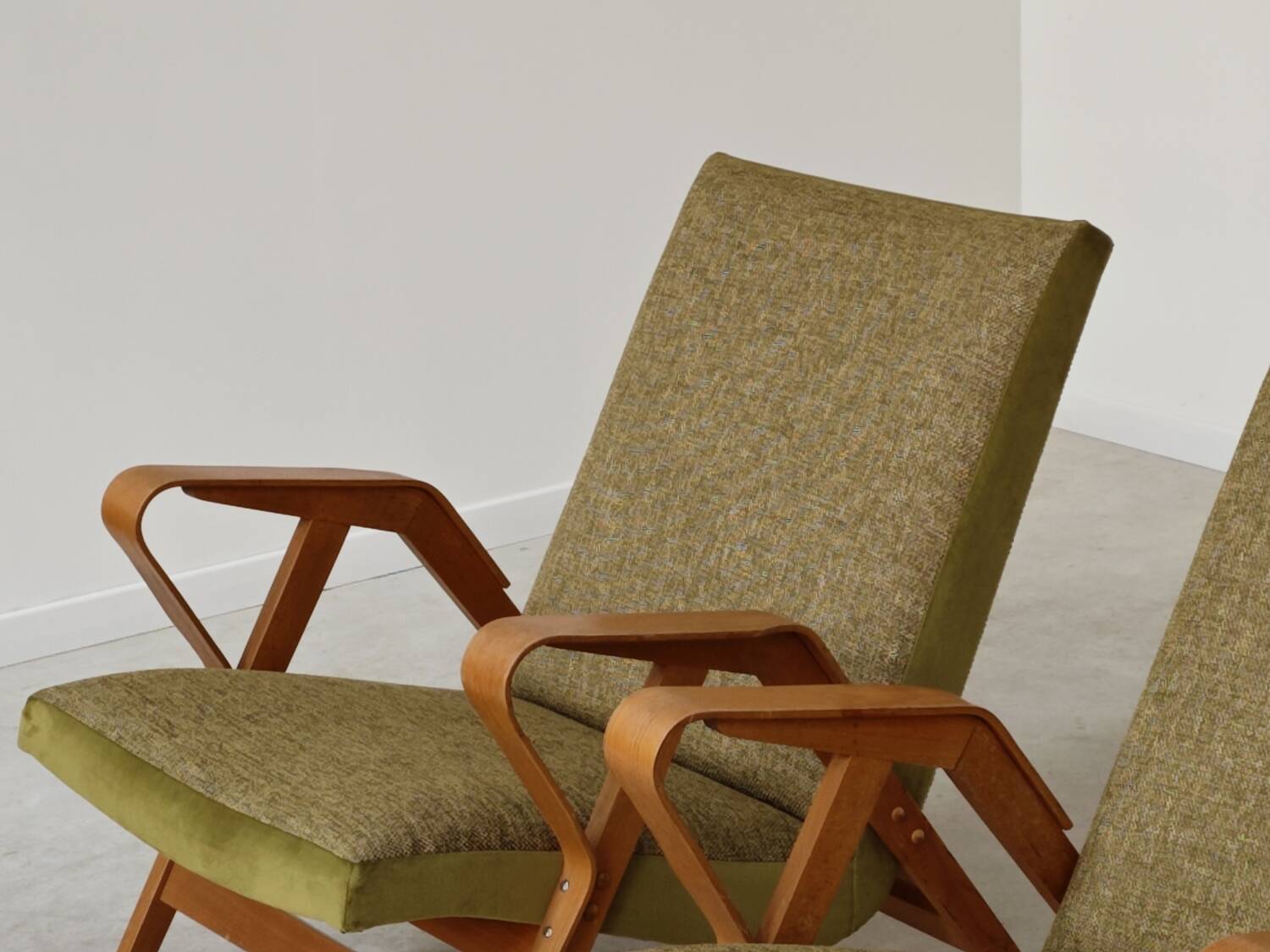 Pair of armchairs restored by Frantisek Jirak for Tatra Nabytok 1960