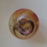 Murano hand-blown glass vase agate décor 1960/1970