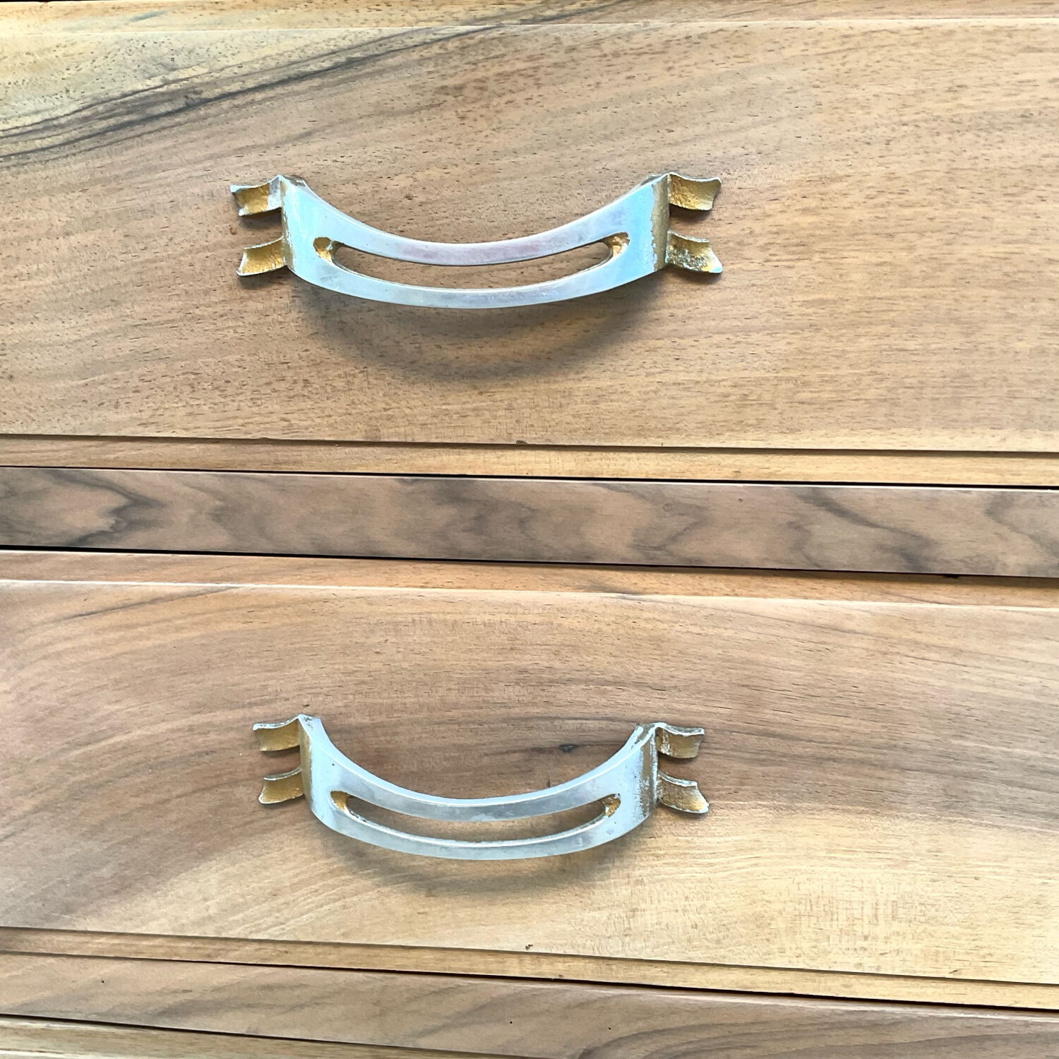 Art Deco walnut chest of drawers