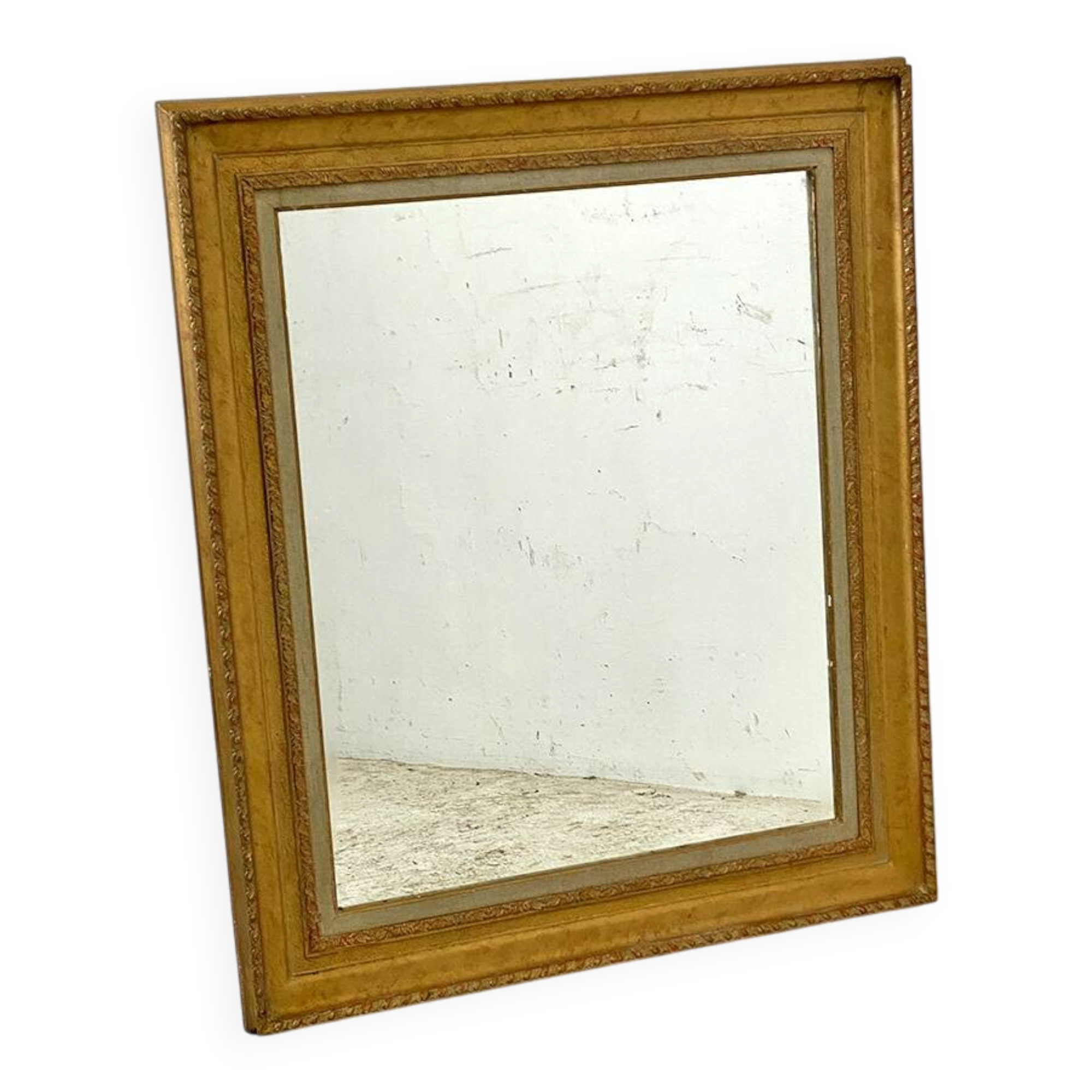 Miroir bois et stuc doré style Louis XVI