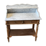 Louis Philip style marble top dressing table or dressing table with walnut base