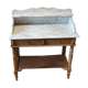 Louis Philip style marble top dressing table or dressing table with walnut base