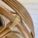 Large arch bookshelf "Pacific Rattan" sun cane bohemian chic