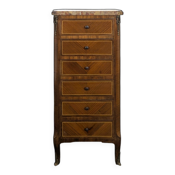 Small rosewood chiffonnier in transitional style.