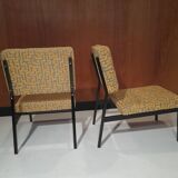 Pair Pierre Guariche style armchairs from the 50s