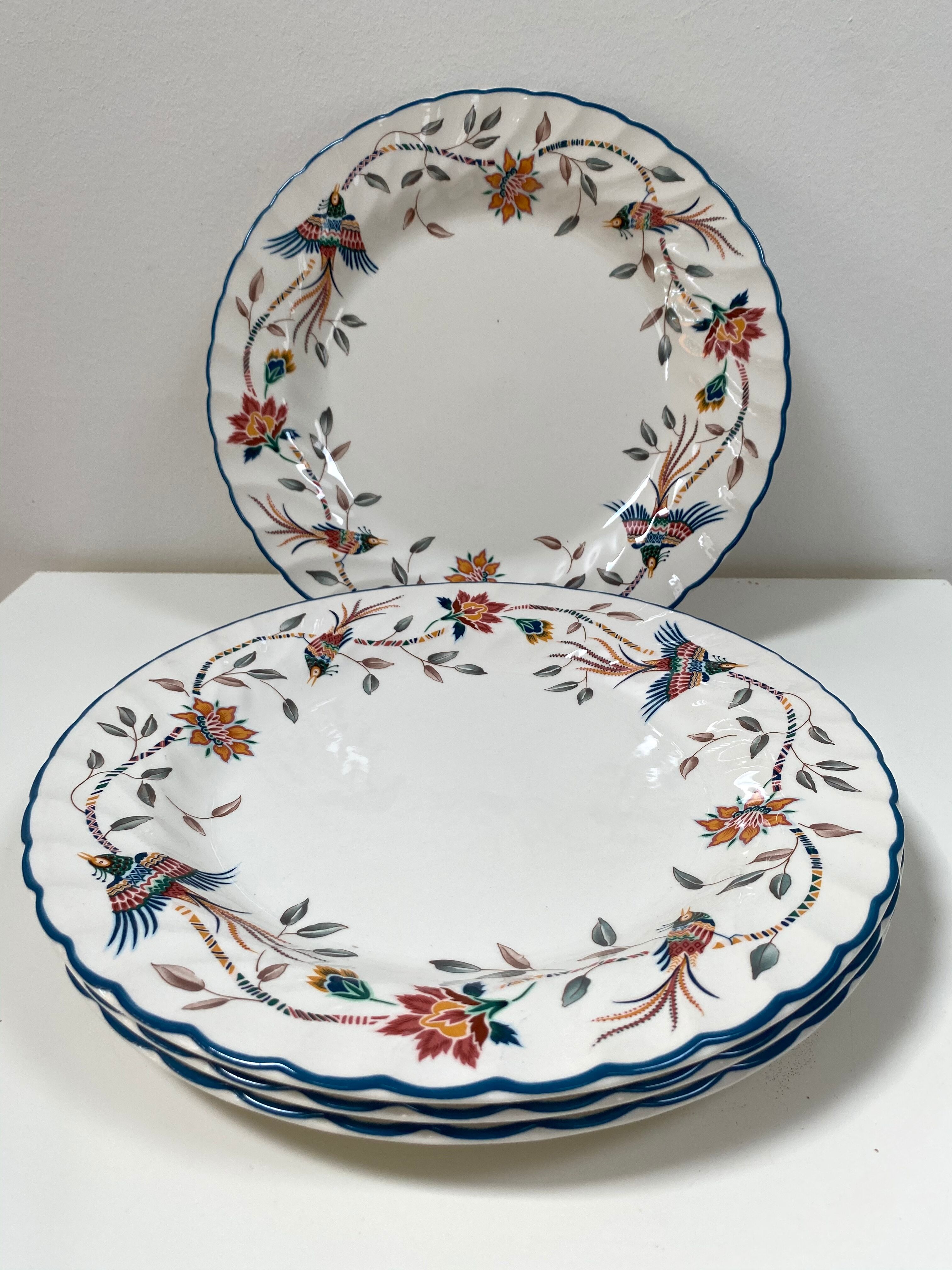 Set of 4 large plates barratts english porcelain