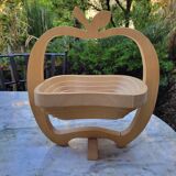 Foldable wooden fruit basket and trivet