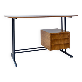 Mid- Century Modern Writing Desk, Brass and Metal, Italy 1960s