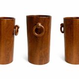 Vintage brutalist umbrella stand or walnut from the 50s/60s.