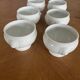 6 white porcelain lion head soup bowls