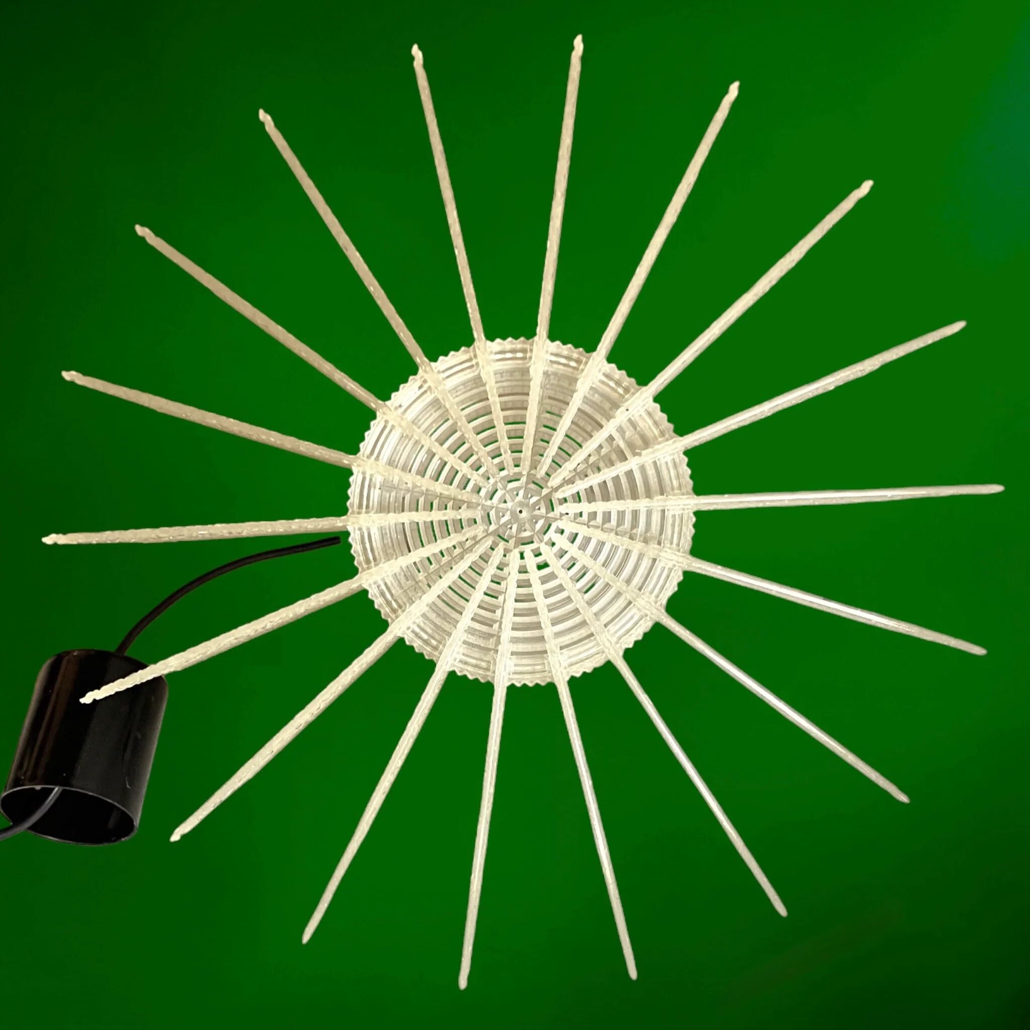 German suspension Space Age in textured aluminium and plastic – 1970s