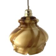 Suspension vintage en opaline marbrée
