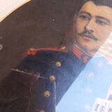 Tableau , huile sur toile , portrait d'officier XIX em