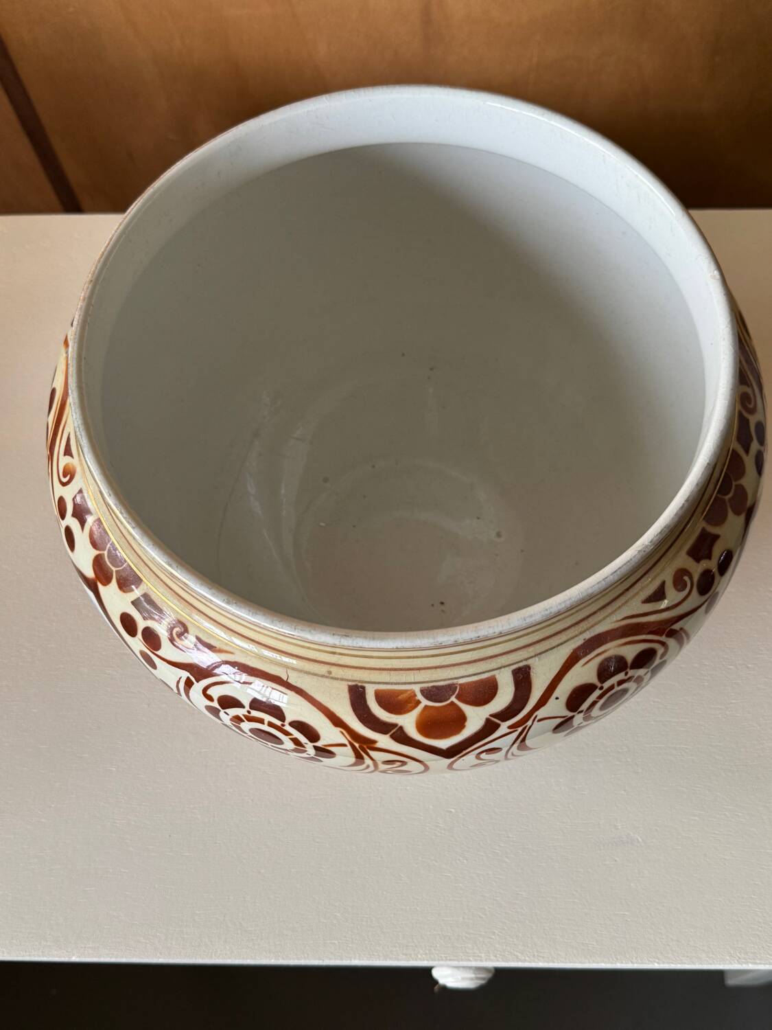 Large art deco flower pot