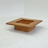 Square coffee table / bar table from Smania with burl wood