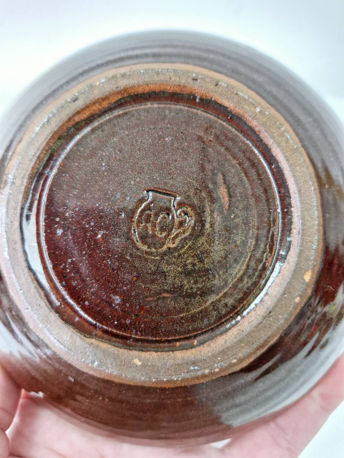 Empty Ashtray Pocket Cup Vintage Ceramic AC Pottery Blue Gradients