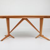 Italian design oak dining table - 1970s