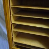 Vintage sliding curtain binder cabinet 60s