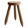 Vintage tripod stool in light raw wood