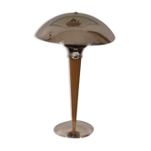 Mushroom lamp 1970 chrome and patinated gold