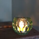 Bougeoir photophore verre vert