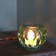 Green glass tealight holder