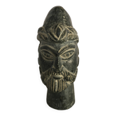 Black marble bust sculpture