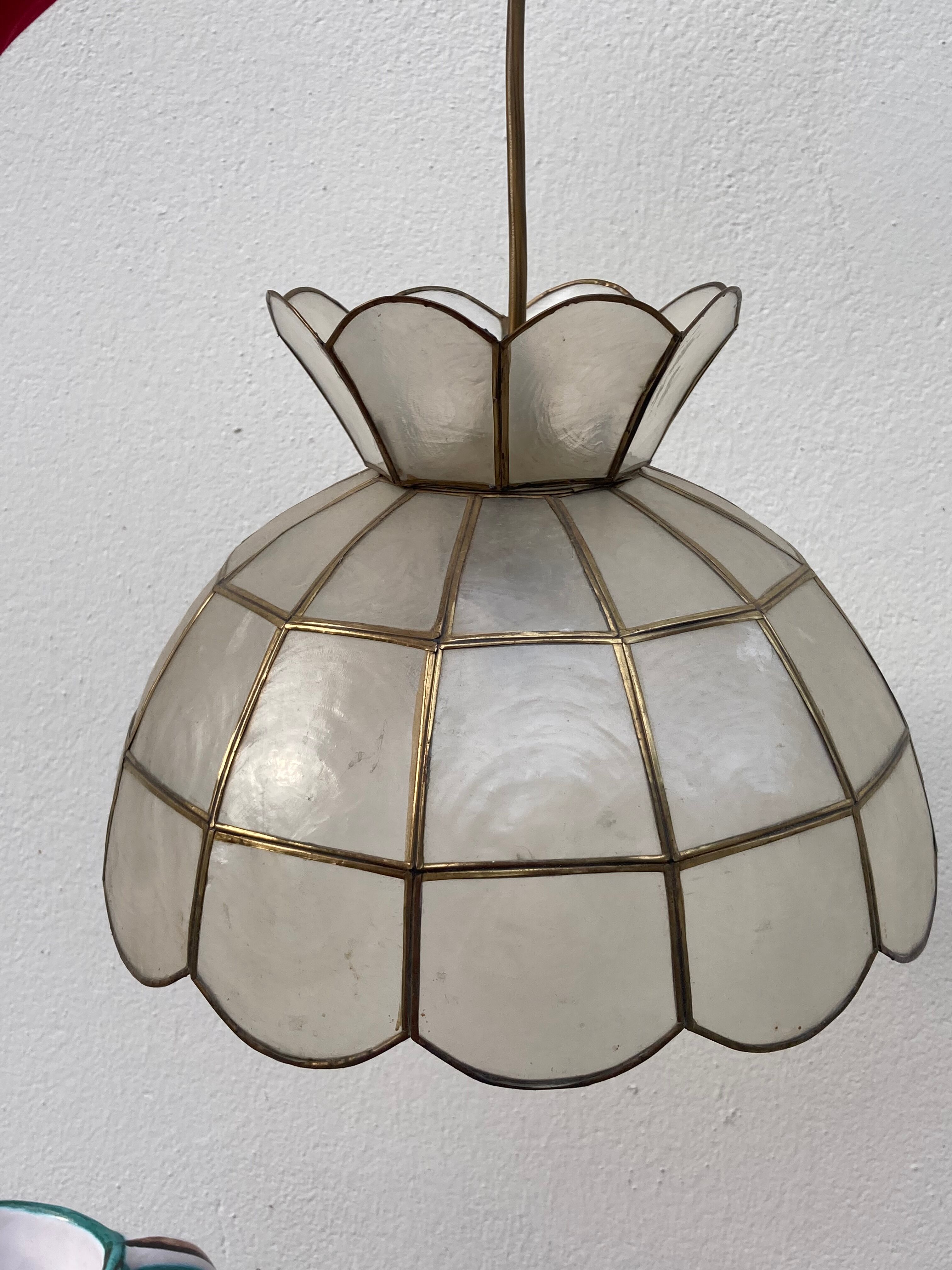 Suspension in mother-of-pearl and lotus brass 1950