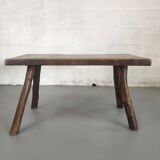 Brutalist coffee table solid oak
