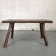 Brutalist coffee table solid oak