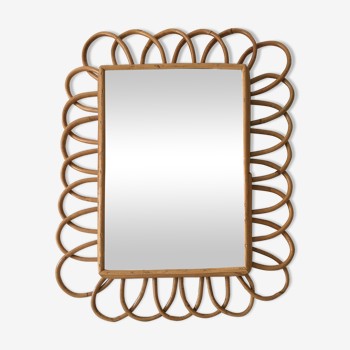 Rattan mirror 46x36cm