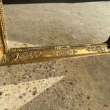 Golden rectangular mirror 150x31cm