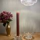 Set of 2 vintage molded glass candle holders