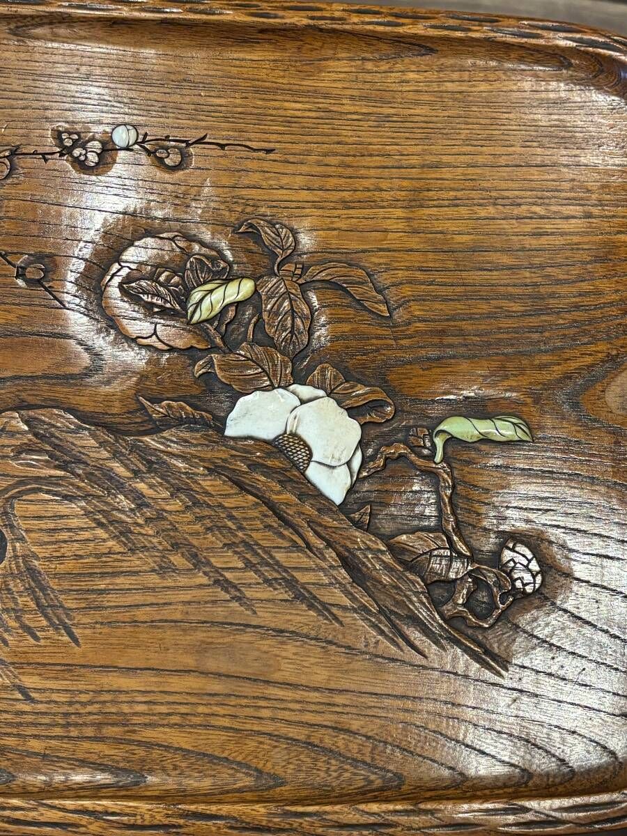 Japanese-style dessert with floral and bamboo decorations, circa 1920-1930.