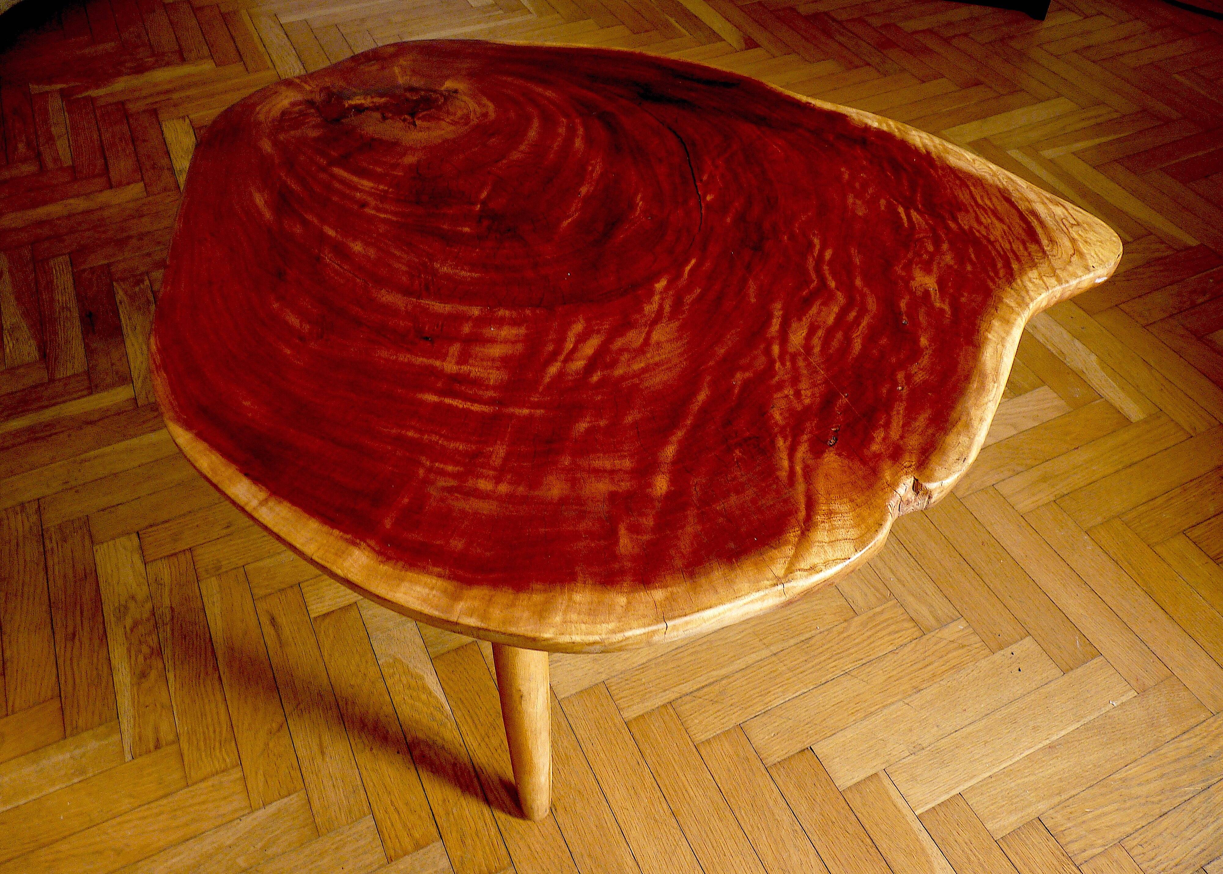 Neem wood butterfly wing coffee table