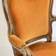 Vintage French Curry Velvet Cabriolet Armchair