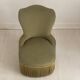 Small green velvet tub chair