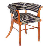 Fauteuil Biedermeier restauré, cerisier, ébène, Autriche-Vienne, années 1820