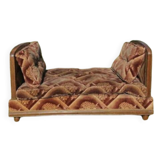 Banquette velours vintage 1930