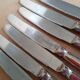 12 silver metal knives, filet model