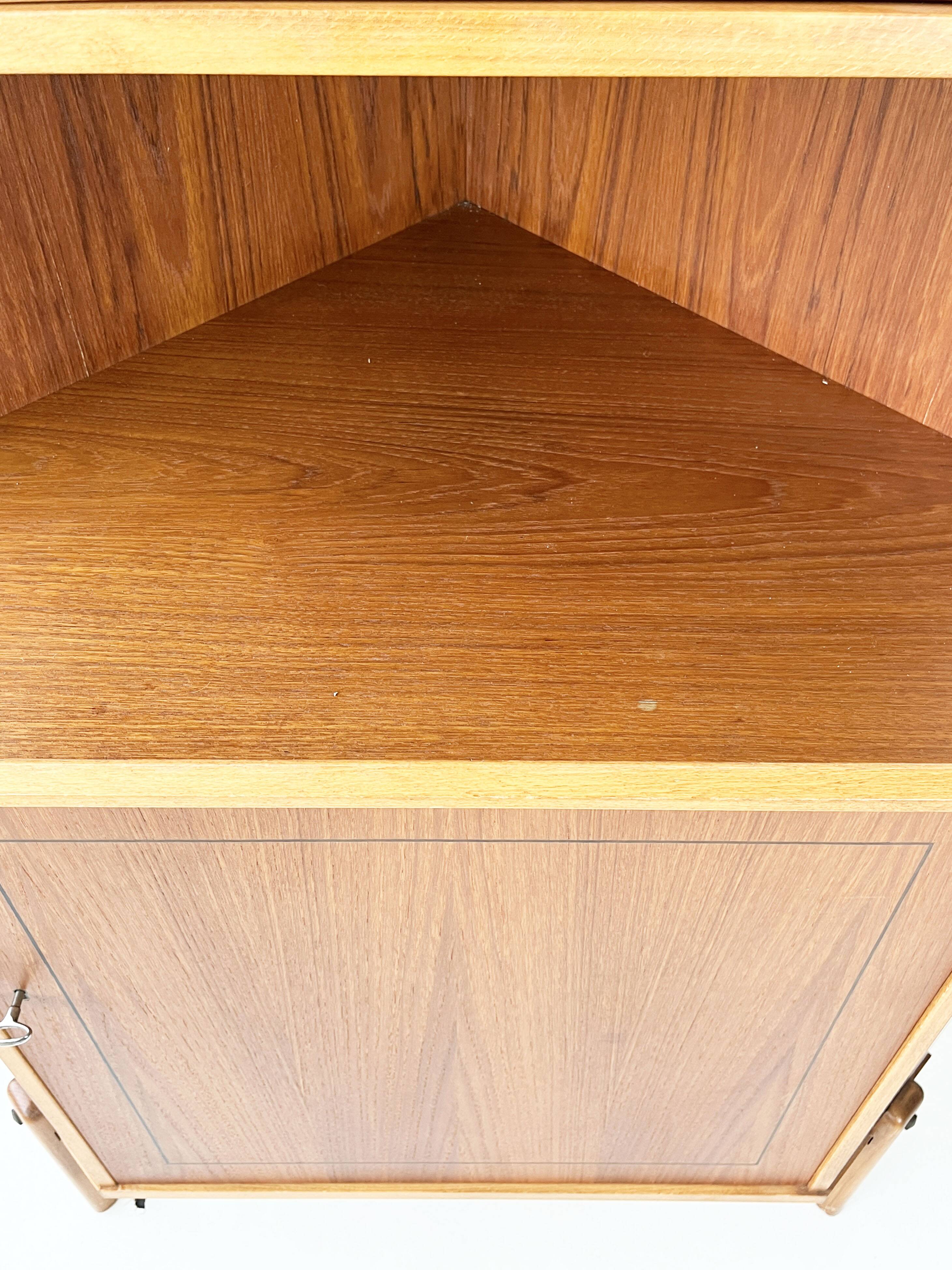 Vintage Scandinavian Corner Hutch