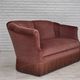 1960s, Danish 2-seater sofa, original pink furniture velour.