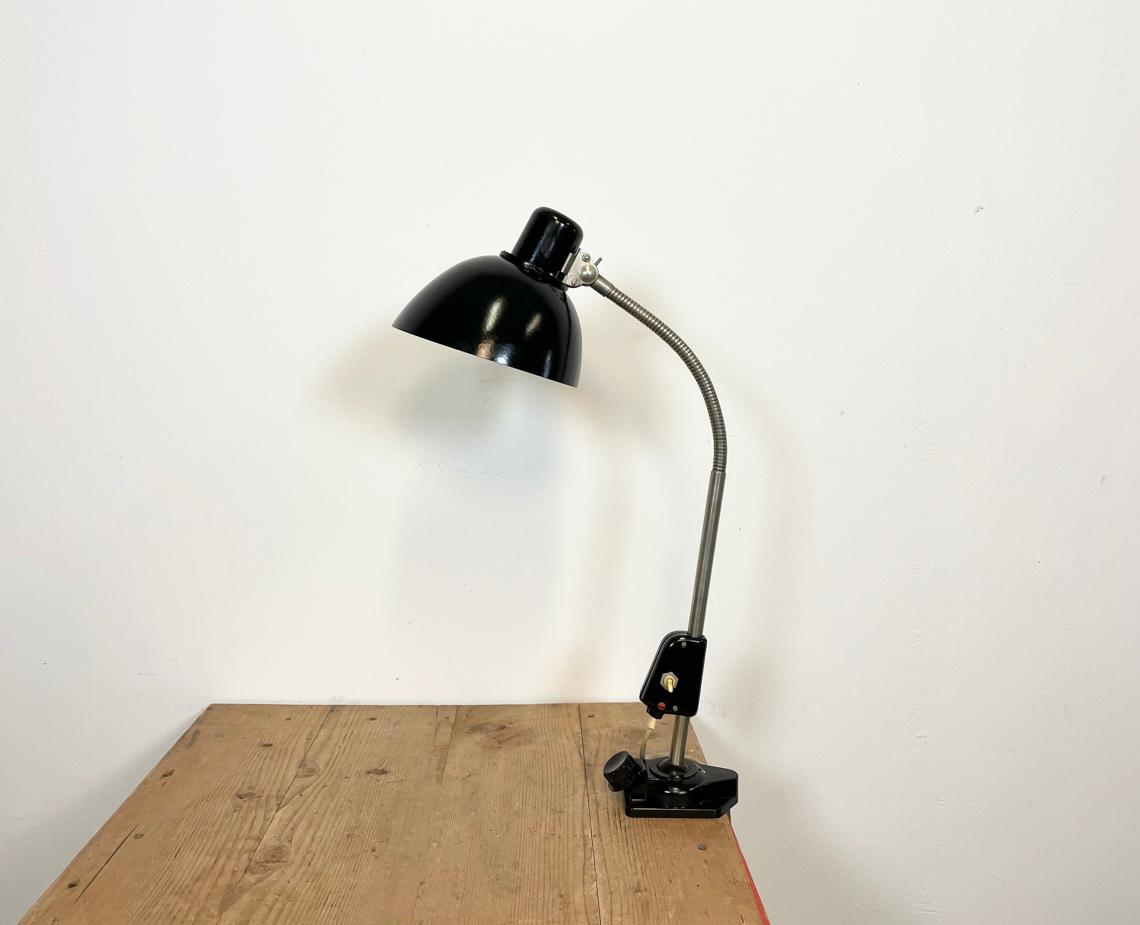 Industrial German Workshop Table Lamp from Reif Dresden, 1950s