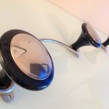 Moustache hook with three chrome heads / vintage 60s-70s