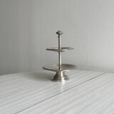 Silver-plated metal tiered dish