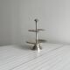 Silver-plated metal tiered dish
