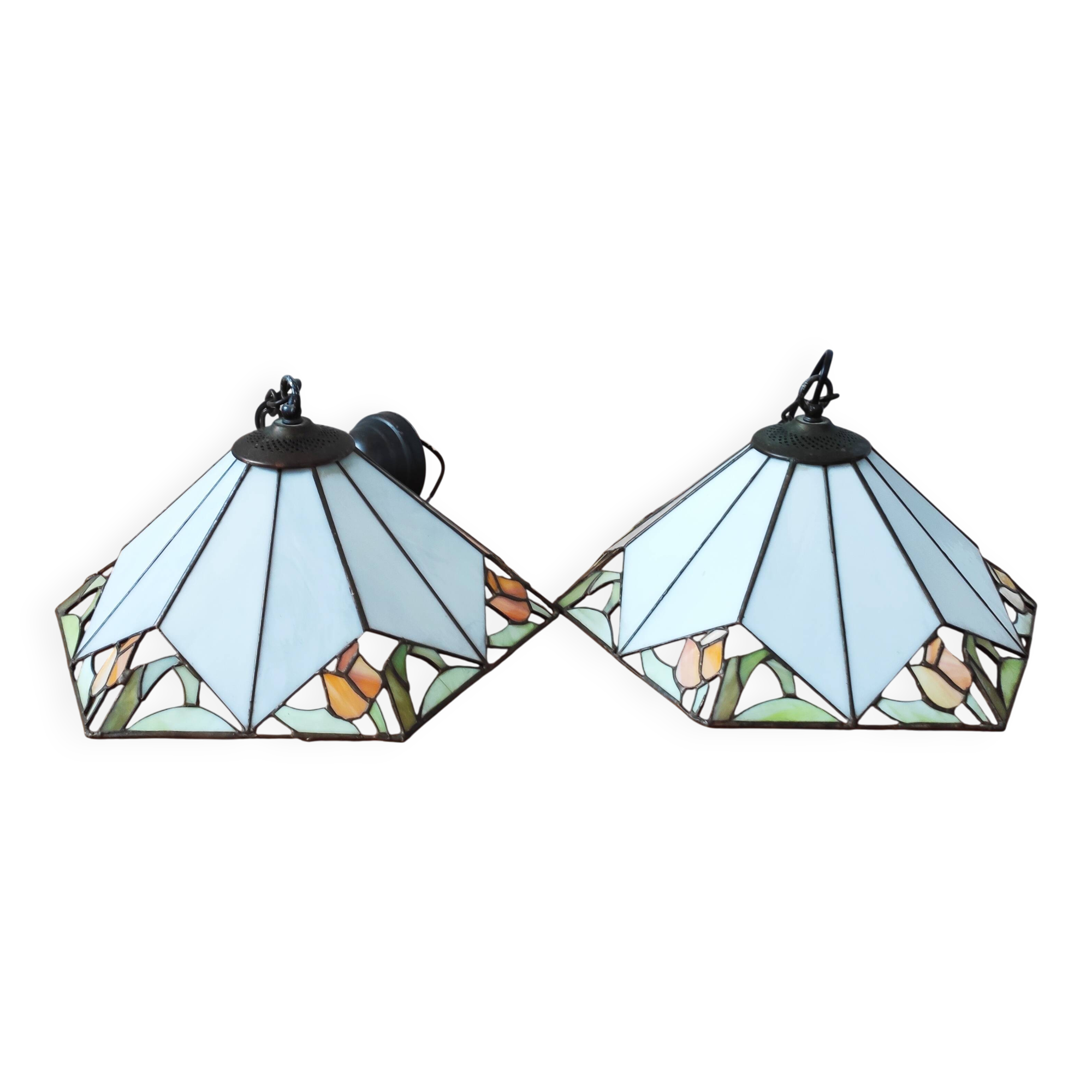 Pair of vintage pendant lights