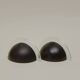 Pair of half-moon metal and lucite wall lights Postmodern Memphis vintage Circa 1980