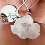 Suspension opaline tulip bleached glass